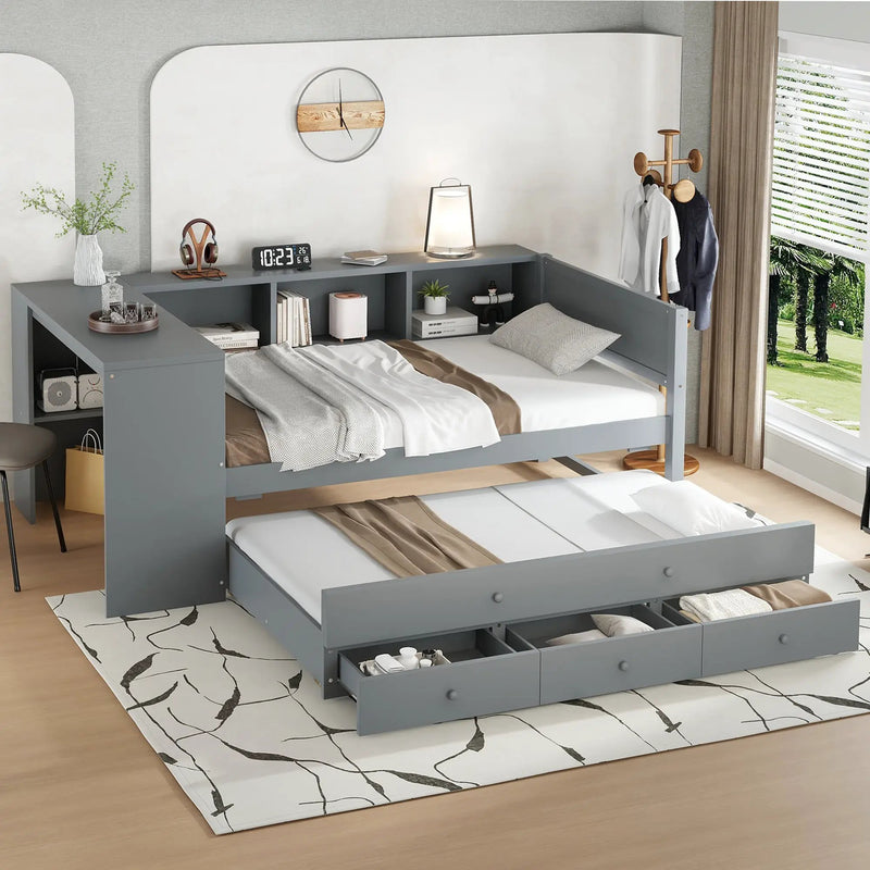 Twin Size Daybed with Trundle and Storage by HouseOfZazla