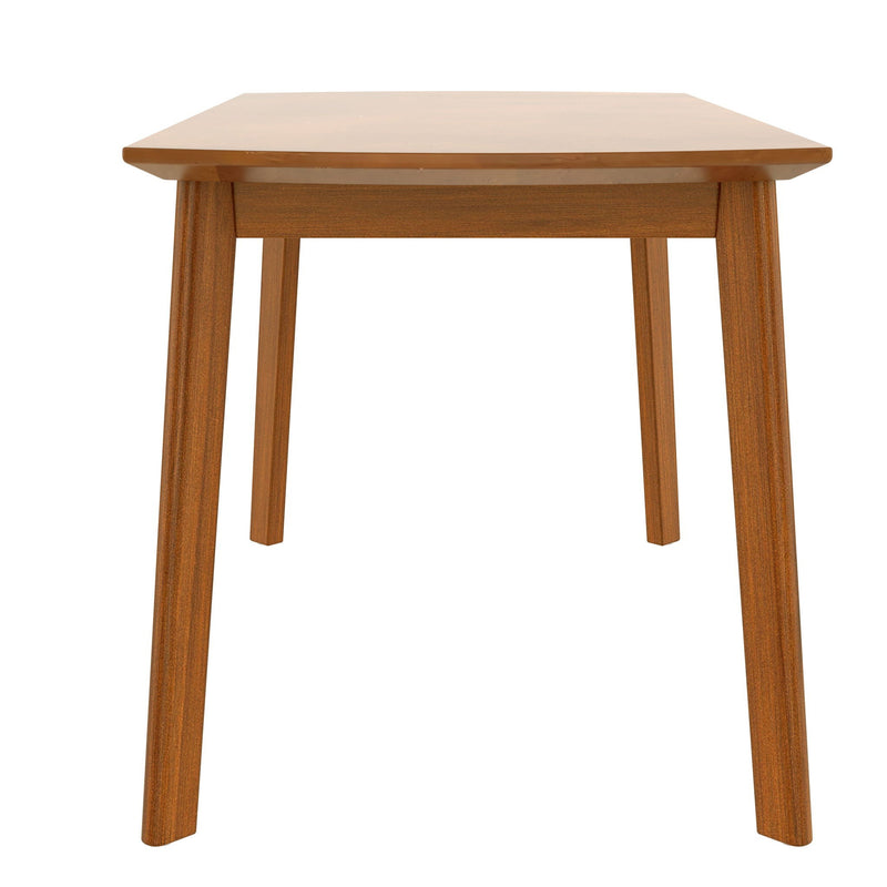 Mid Century Modern Dining Table Set For 4, Solid Wood Dining Table And Solid Wood Chairs, 5 Pieces Farmhouse Dining Table And 4 Upholstered Chairs - Brown / Gray by HouseOfZazla