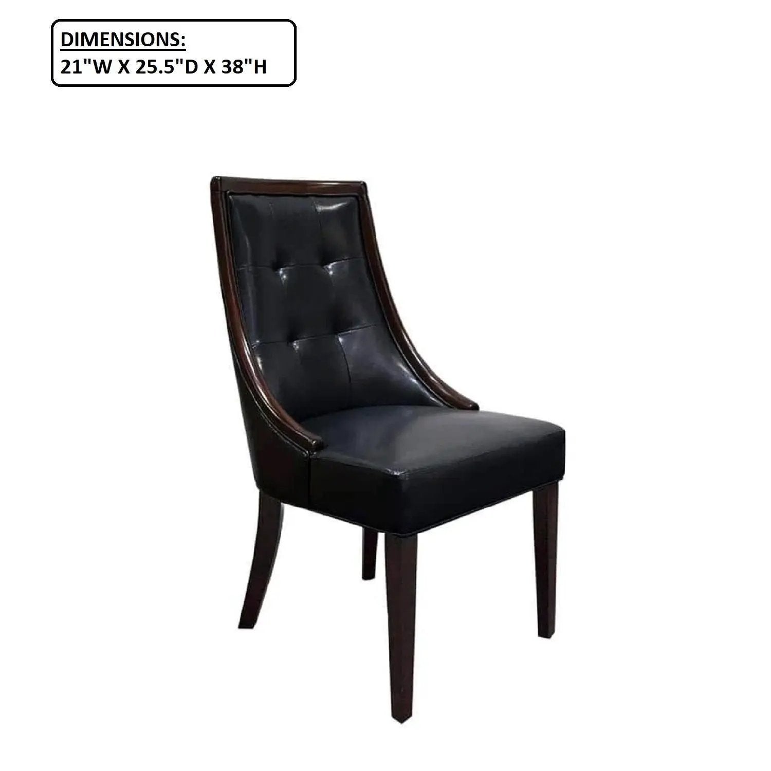 Clair - Tufted Dining Room Side Chair (Set of 2) - Dark Coffee / Black by HouseOfZazla