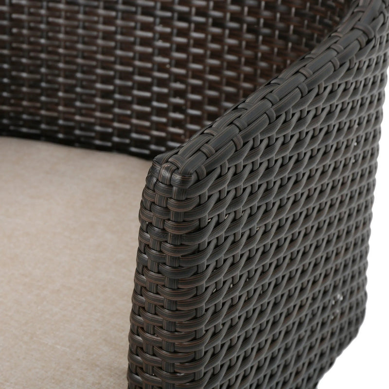 Kenneth 3 Pieces Chat Set Outdoor Furniture - Brown Multi by HouseOfZazla