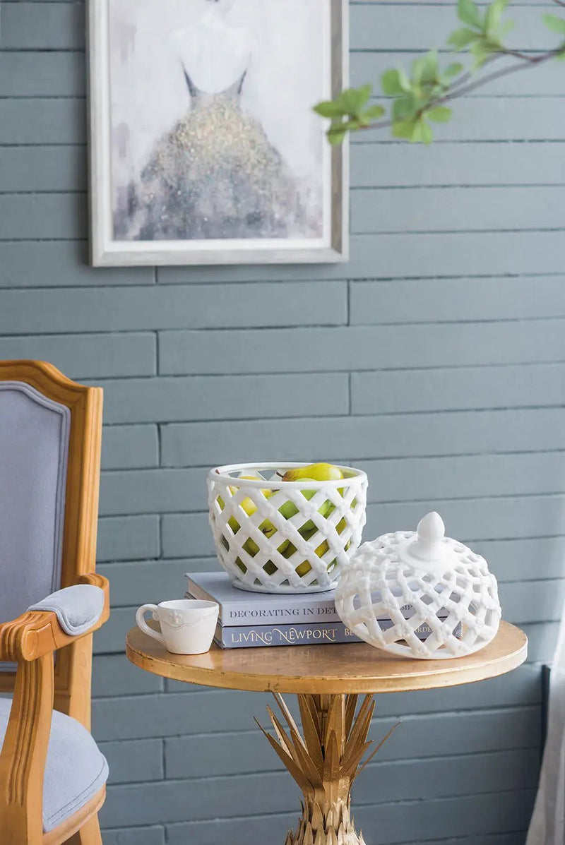 Ballas - Bird Lidded Jar - White by HouseOfZazla