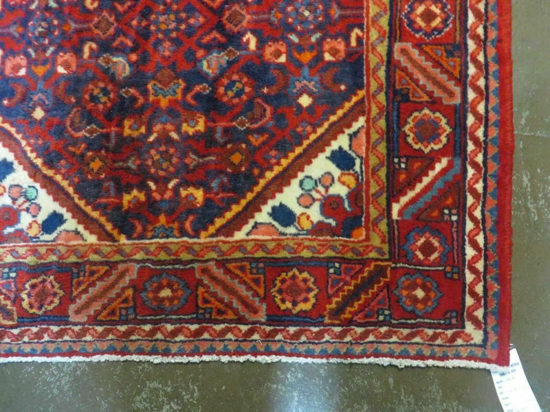 3' 6" X 10' 4" Antique Handmade India Floral Oriental Wool Runner Rug # 128 by Jewel Rugs