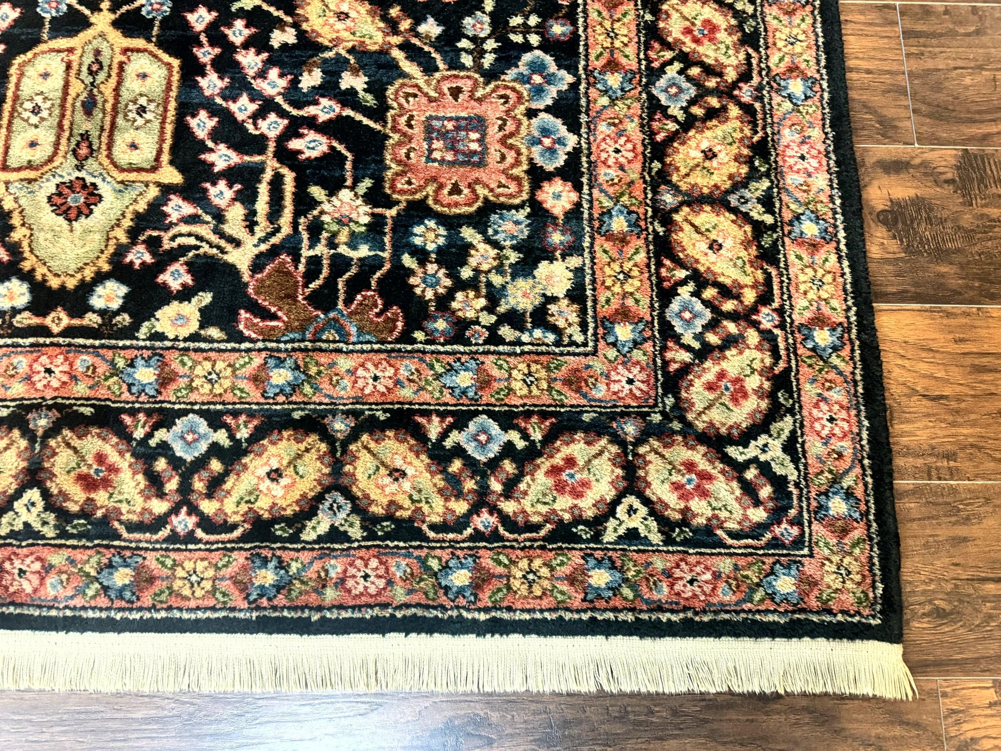 Karastan Rug 5.9 x 8.6, Chahar Mahal #604, Wool Vintage Discontinued Karastan Carpet by Jewel Rugs