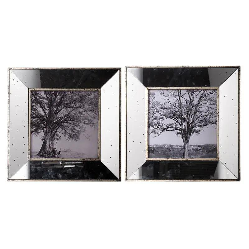 Vintage Reflective Picture Frames (Set of 2) - Silver by Unique Piece Furniture