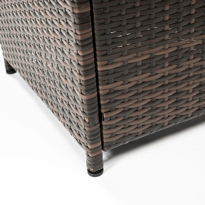 Square Fire Pit Table - Black Brown by HouseOfZazla