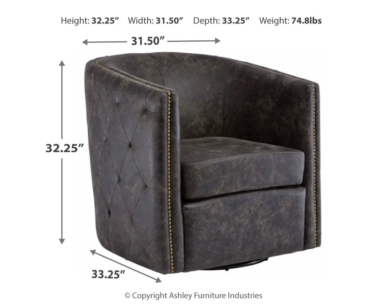 Brentlow - Swivel Accent Chair by Unique Piece Furniture