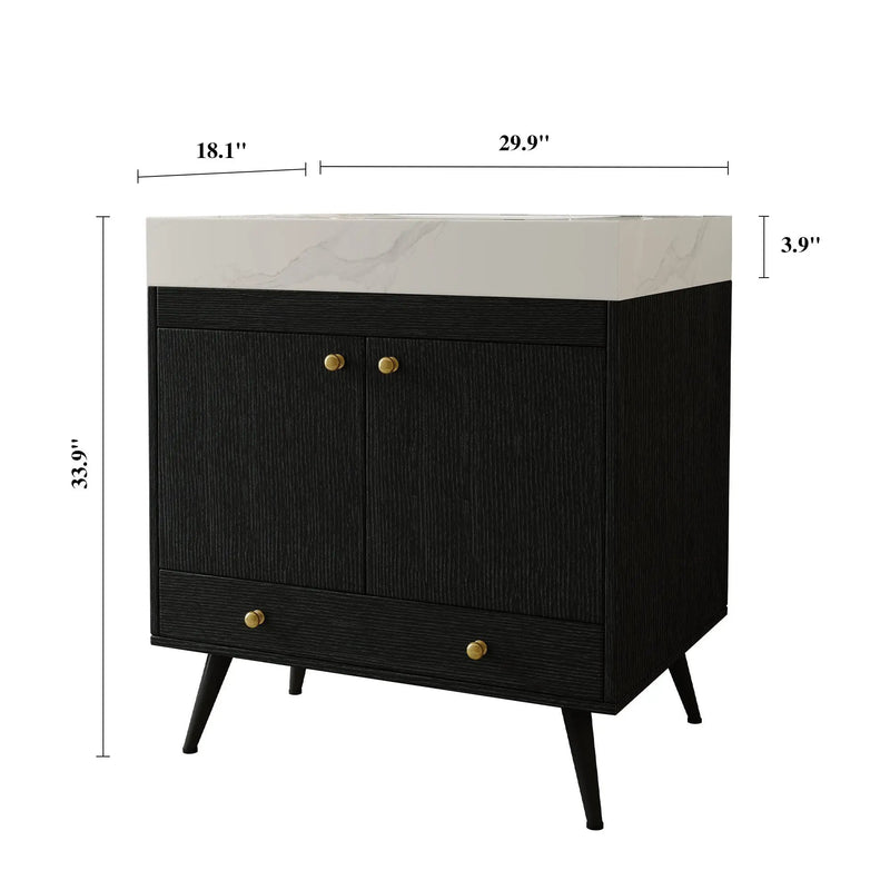 Contemporary Free-standing Bathroom Vanity by HouseOfZazla