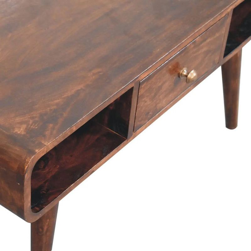 Solid Wood Curved Coffee Table by HouseOfZazla
