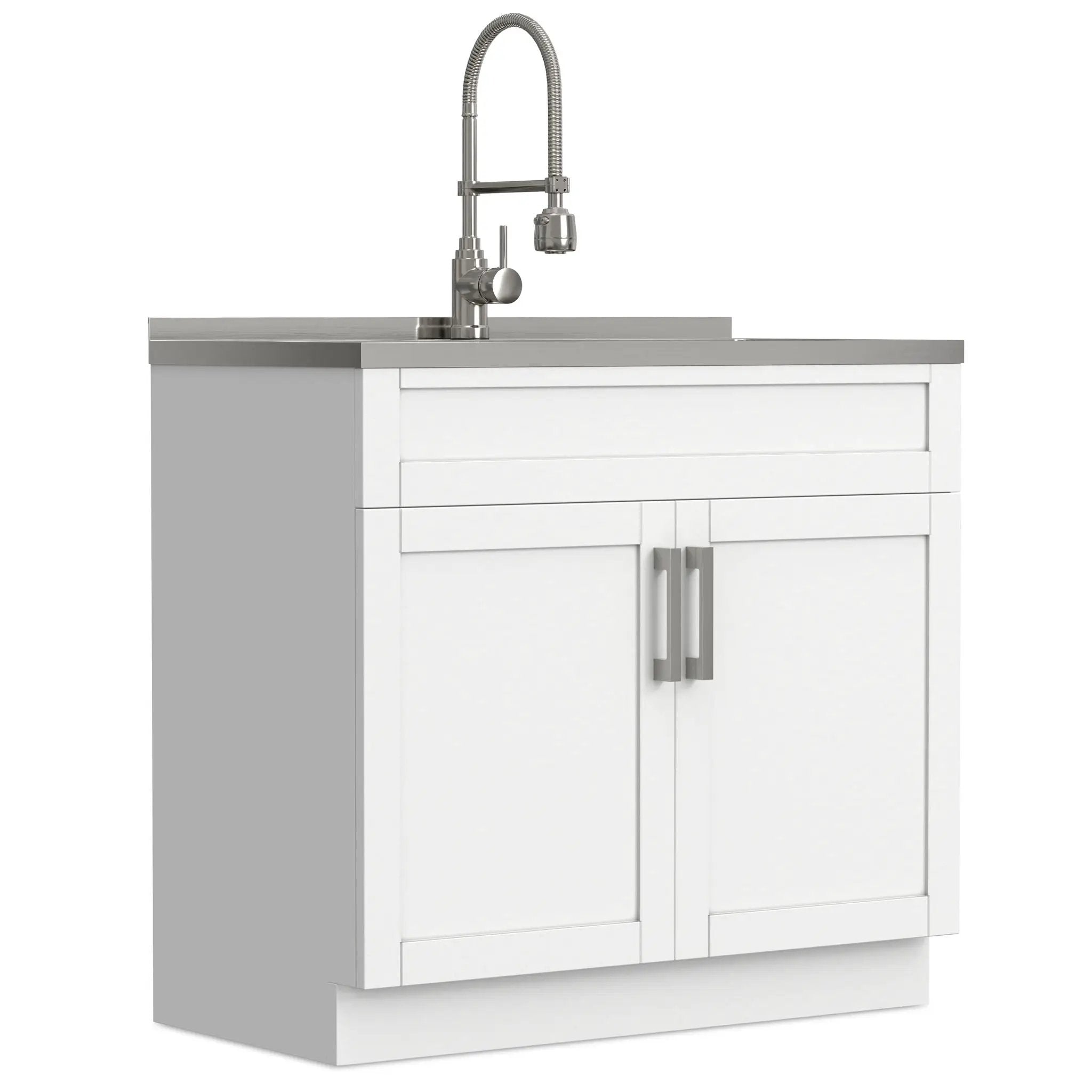 Hennessy - Deluxe Laundry Cabinet With Faucet And Stainless Steel Sink by Unique Piece Furniture