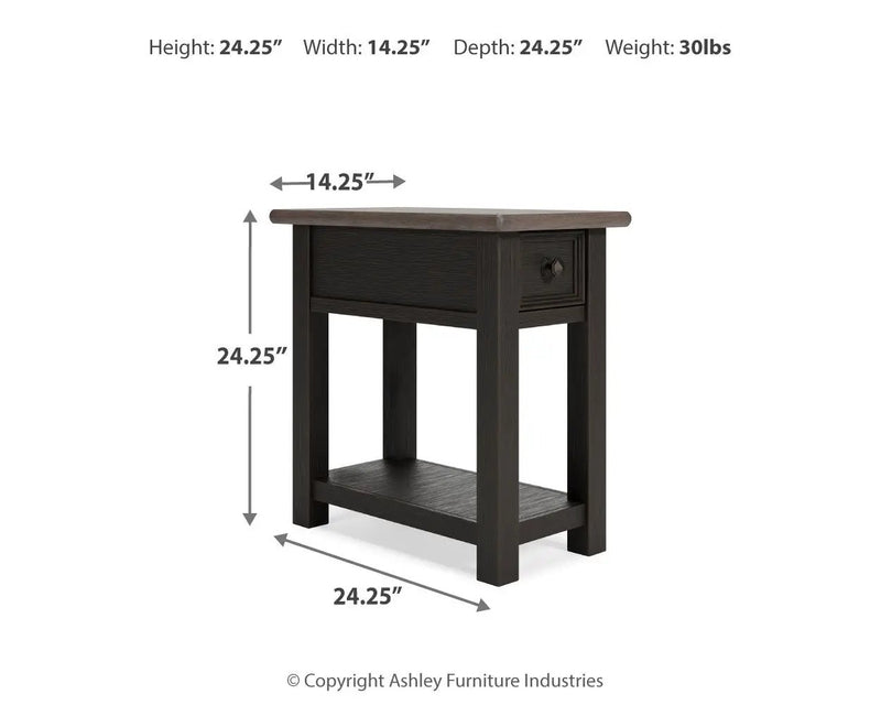 Tyler Creek - Chair Side End Table - Black / Gray by Unique Piece Furniture