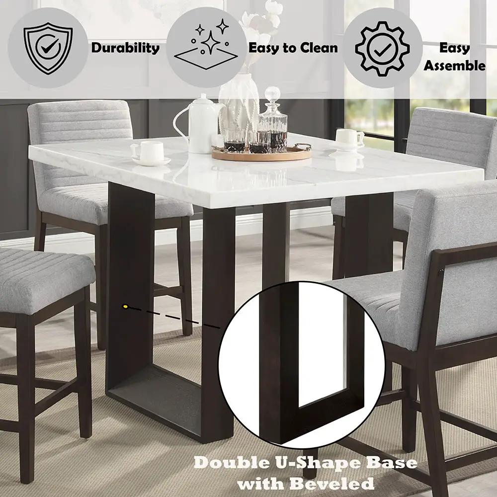Edwyn - Dining Table With Marble Top by Unique Piece Furniture