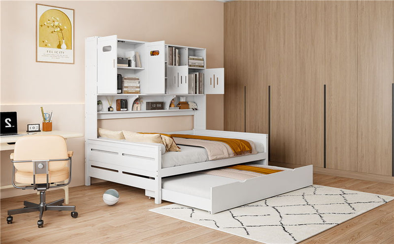 Daybed With All-In-One Cabinet And Shelf by HouseOfZazla