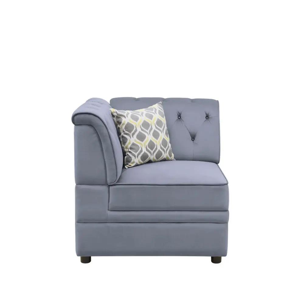 Bois II - Modular Wedge - Gray Velvet by Unique Piece Furniture