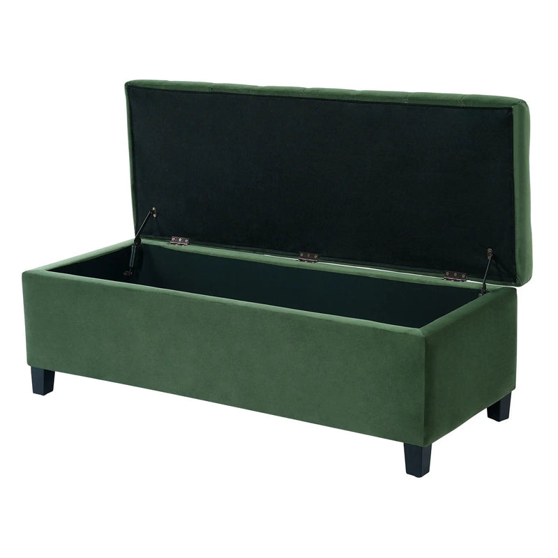 Upholstered Storage Ottoman Bench, Foot Rest For Bedroom by HouseOfZazla