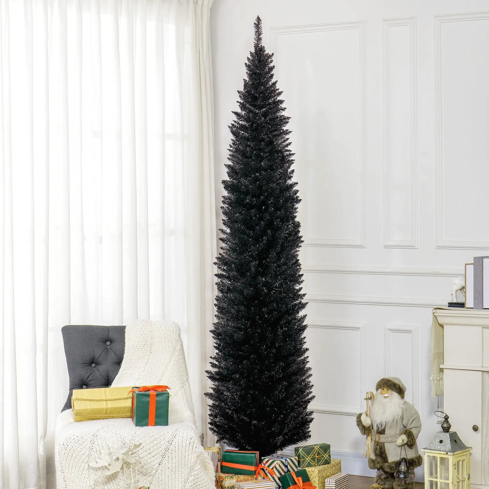 HOMCOM 8' Artificial Pencil Christmas Tree by HouseOfZazla