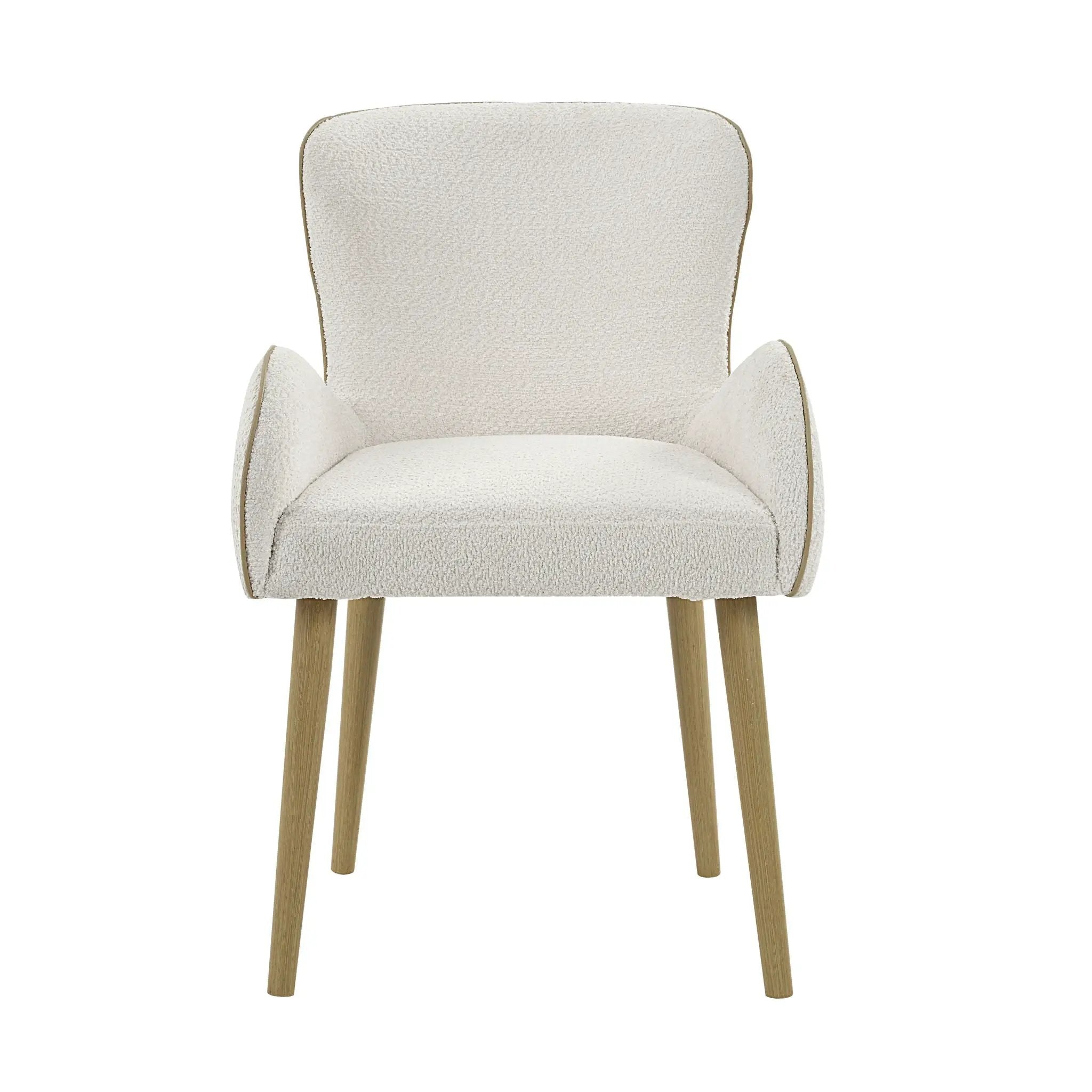 Qwin - Boucle Side Chair (Set of 2) - Beige by Unique Piece Furniture