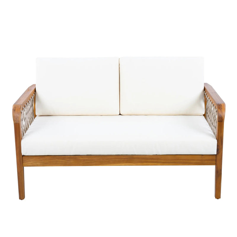 4-Piece Acacia Wood Outdoor Patio Furniture Set by HouseOfZazla
