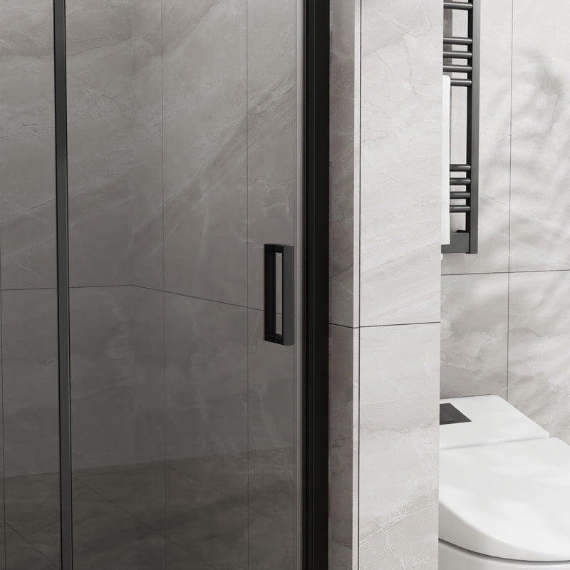 Bifold Frameless Glass Shower Door With Pivot Swing Panel, Tempered Clear Glass by HouseOfZazla