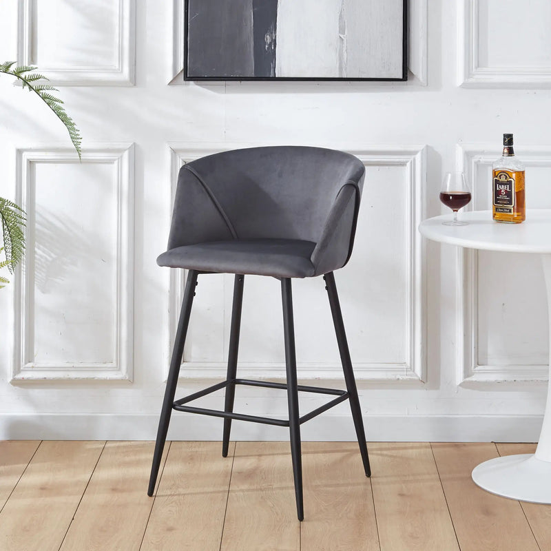 Counter Height Bar Stool Metal Legs (Set of 2) by Unique Piece Furniture