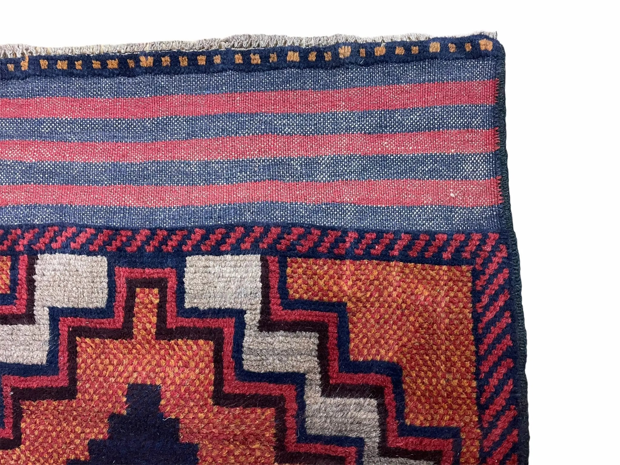 3X5 Vintage Handmade Tribal Wool Rug Balouchi Rug Afghan Rug Red 2' 8" X 4' 8" by Jewel Rugs
