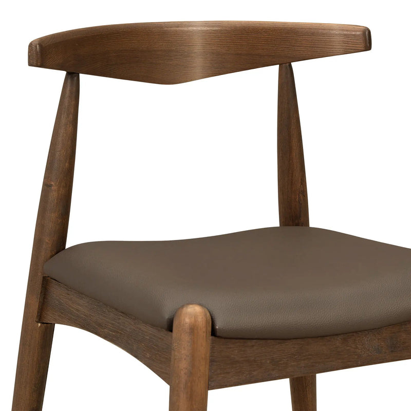 5 Piece Dining Set With 1 Table And 4 Upholstered Chairs - Brown / Walnut by HouseOfZazla