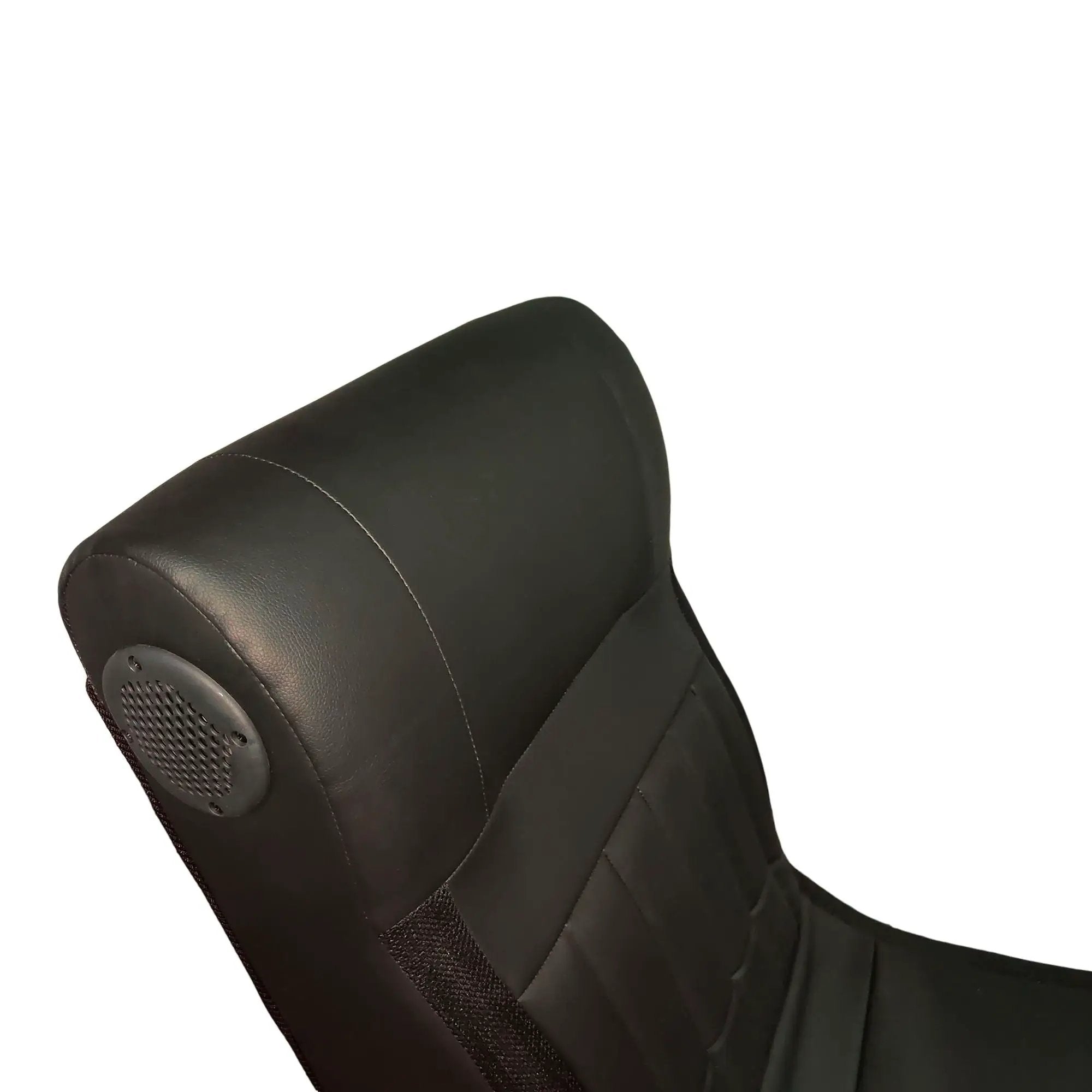 Foldable Gaming Chair With Onboard Speakers, LED Strip Lighting, Bluetooth, Vibration Massage, USB Charging Port - Black by HouseOfZazla