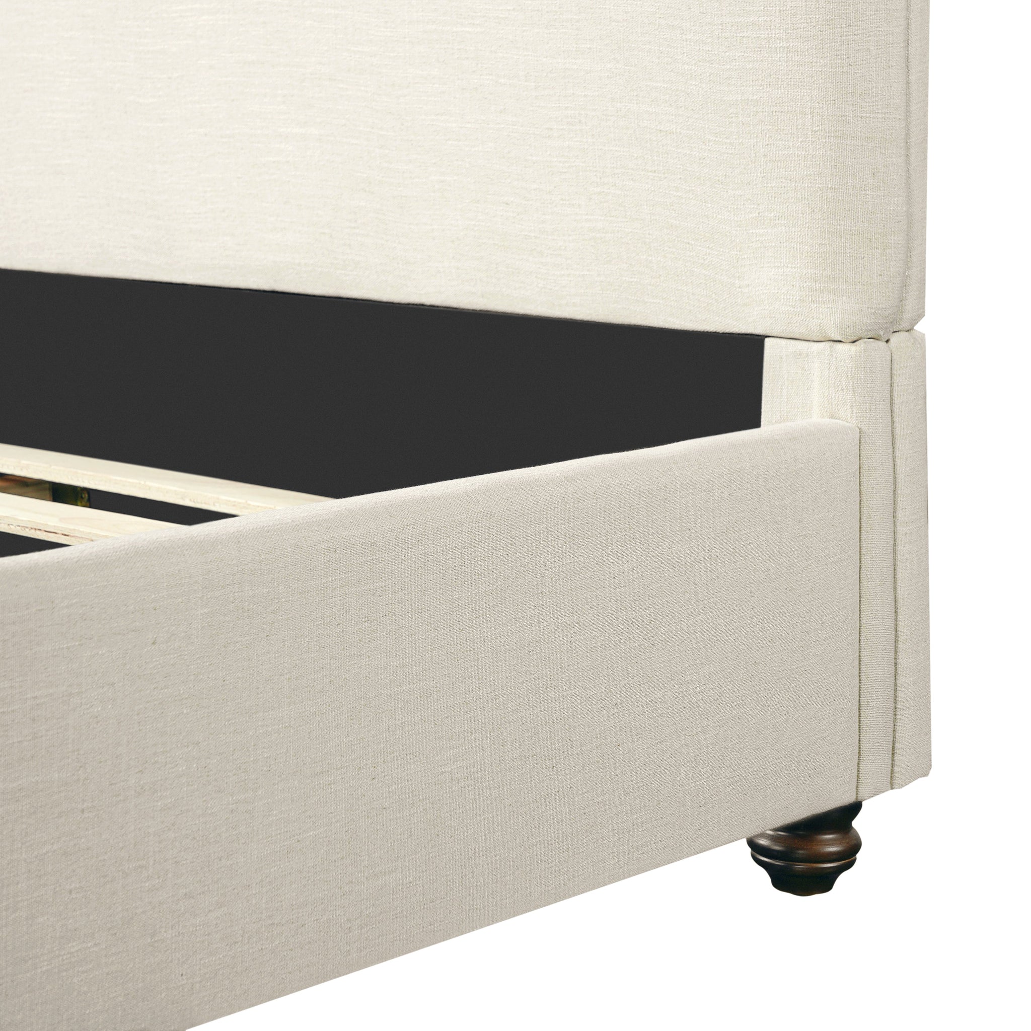 Queen Size Upholstered Bed Frame With Linen Fabric by HouseOfZazla