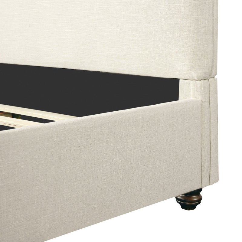 Queen Size Upholstered Bed Frame With Linen Fabric by HouseOfZazla