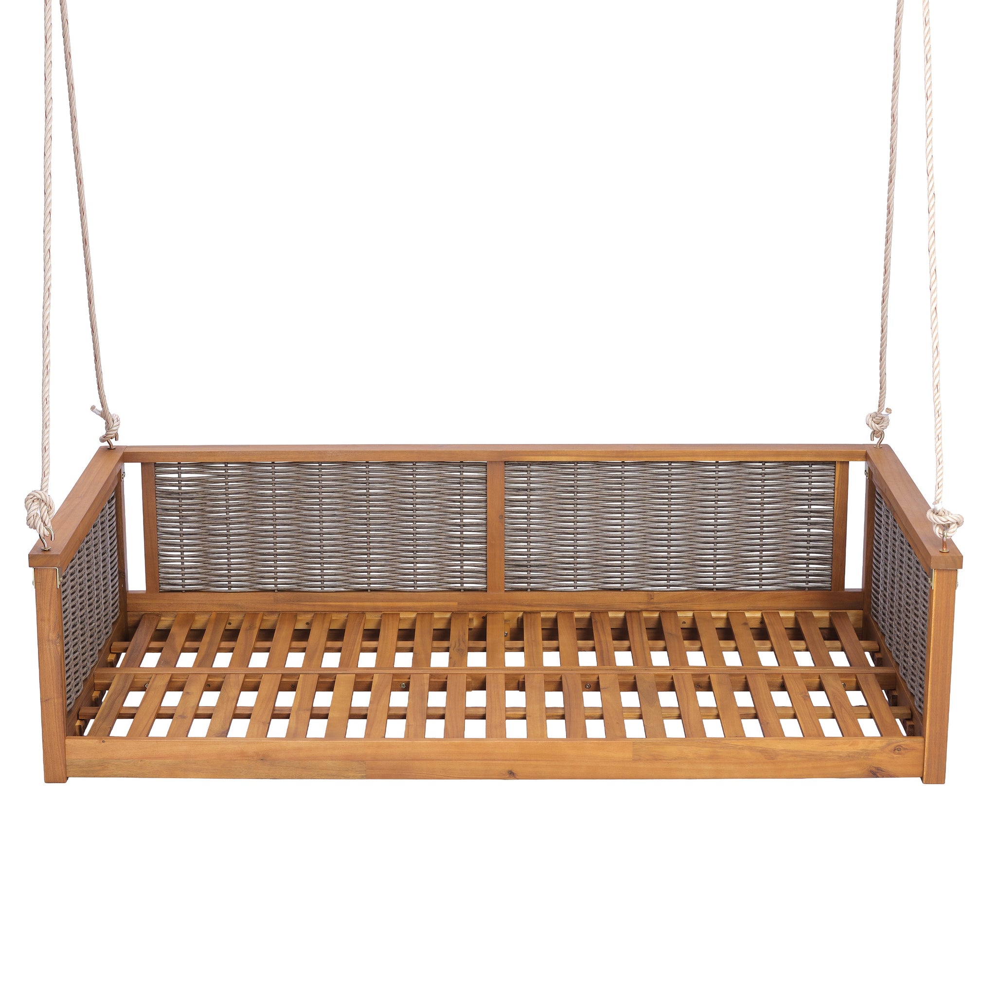 TOPMAX Outdoor Classic Solid Wood Twin Size Swing Bed by HouseOfZazla