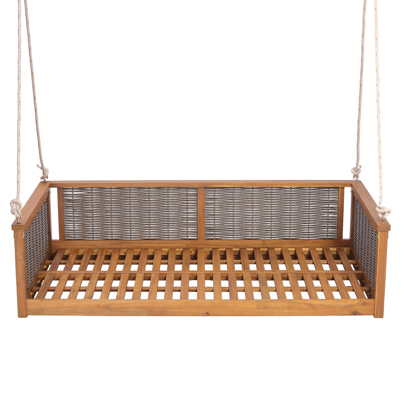 TOPMAX Outdoor Classic Solid Wood Twin Size Swing Bed by HouseOfZazla
