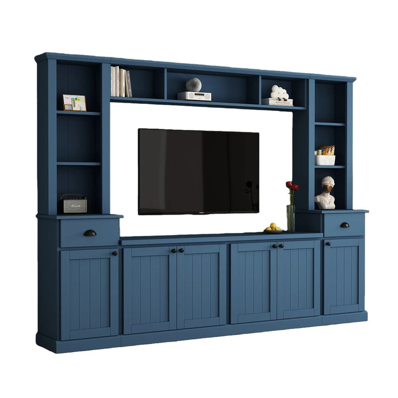 Minimalist Entertainment Wall Unit with Bridge for TVs Up to 75'' by HouseOfZazla