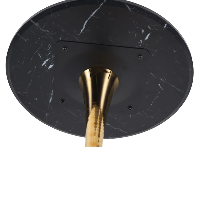 Mid-Century Black Marble Tulip Table by HouseOfZazla