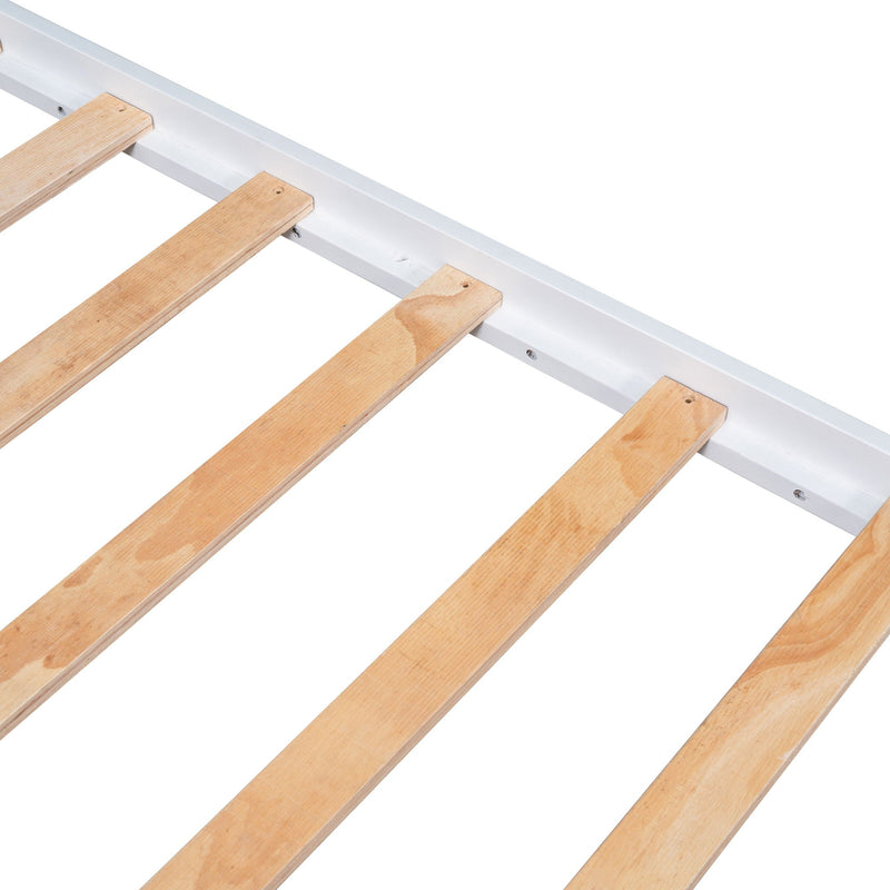 Twin Size Platform Storage Bed With 3 Drawers - White by HouseOfZazla