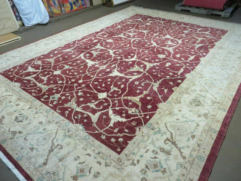 10' X 14' Vintage Handmade PESHAVAR CHOBI Pakistani Agra Wool Carpet Nice by Jewel Rugs