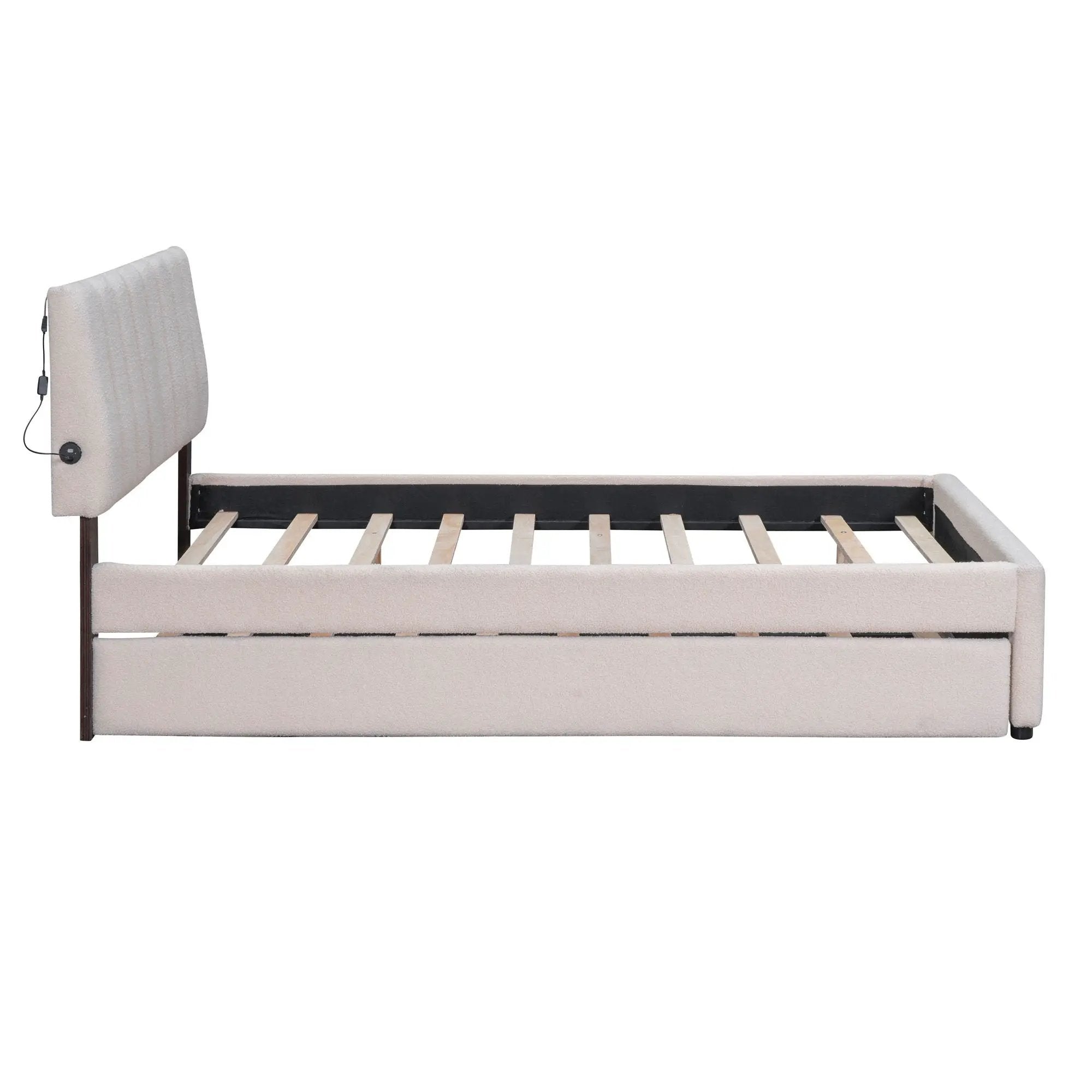 Upholstered Platform Bed With Trundle by Unique Piece Furniture