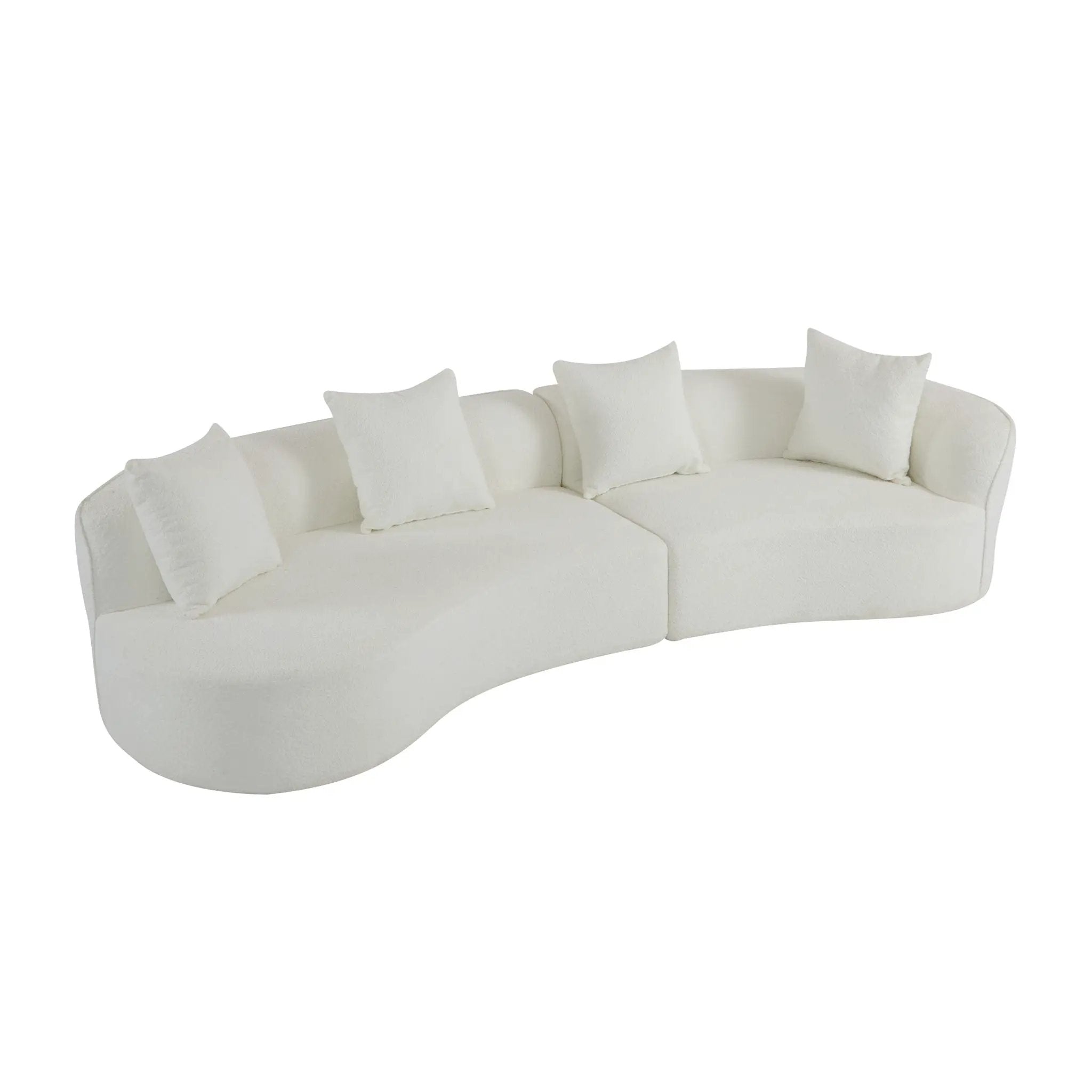 Elegant Curved Sectional Sofa With Full Foam Comfort by HouseOfZazla