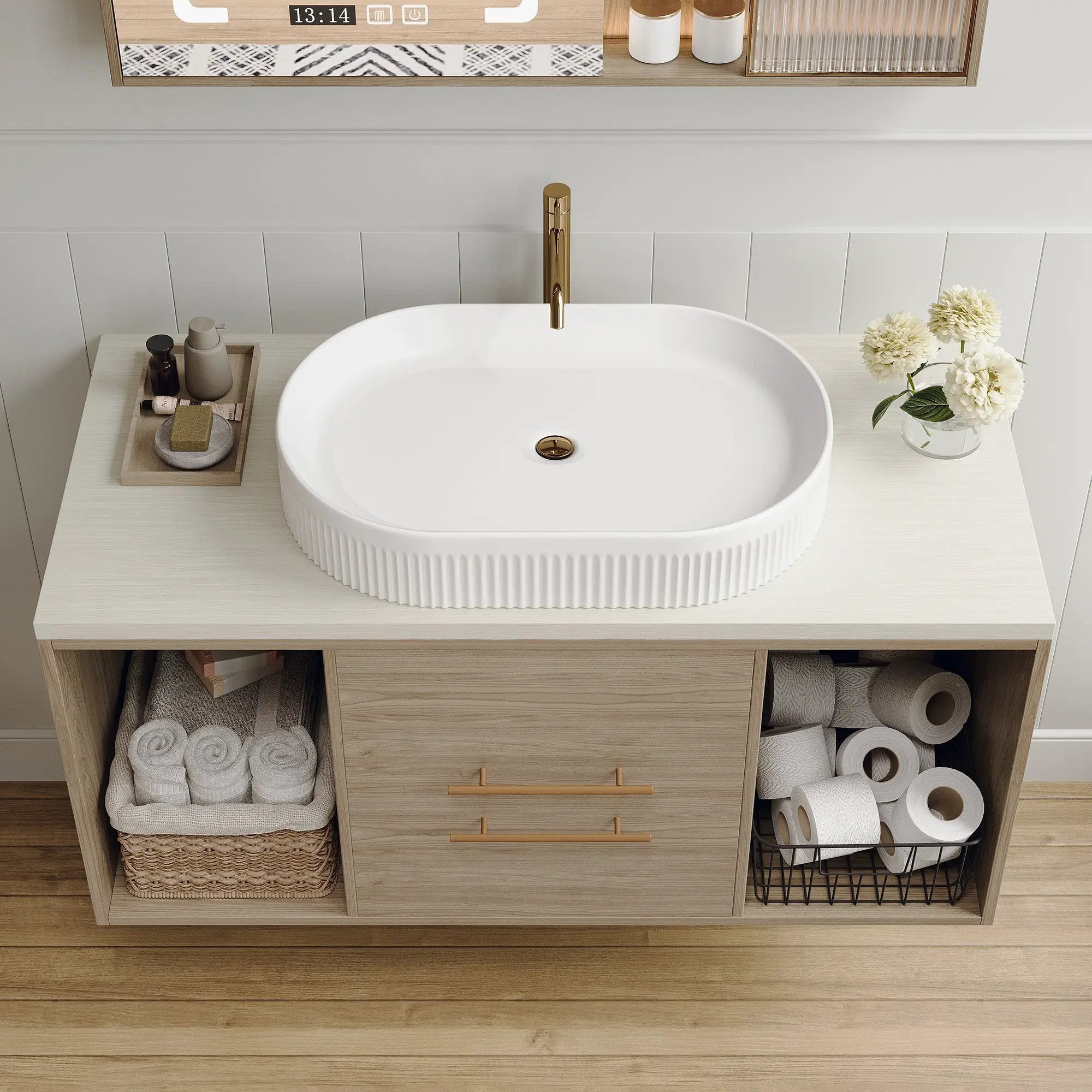 22.8-In Vessel Bathroom Vanity by HouseOfZazla