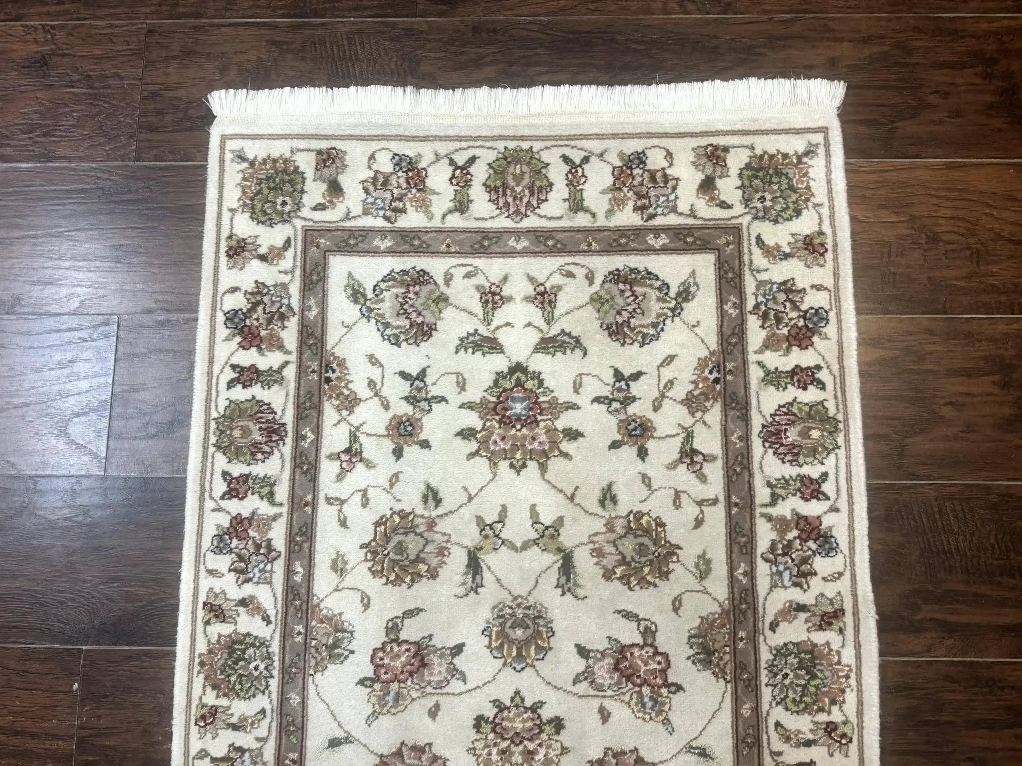 Pak Persian Runner Rug 2.6 x 8ft, Oriental Carpet for Hallway or Kitchen, Handmade, Wool and Silk Highlights by Jewel Rugs
