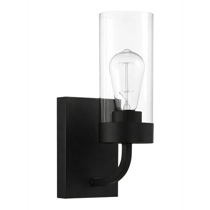 Zephyr - Single Light Sconce - Black / Clear by Unique Piece Furniture