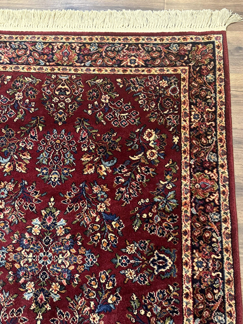4x6 Karastan Rug Red Sarouk #785, Wool Pile Original 700 Series, Vintage Discontinued by Jewel Rugs