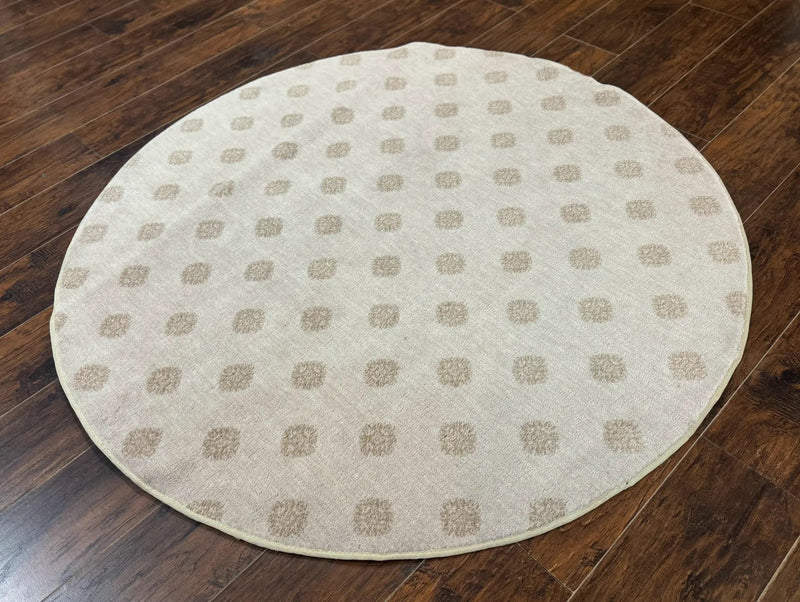 Round Power Loomed Rug 5x5, Contemporary Modern Round Carpet, 5ft Round by Jewel Rugs