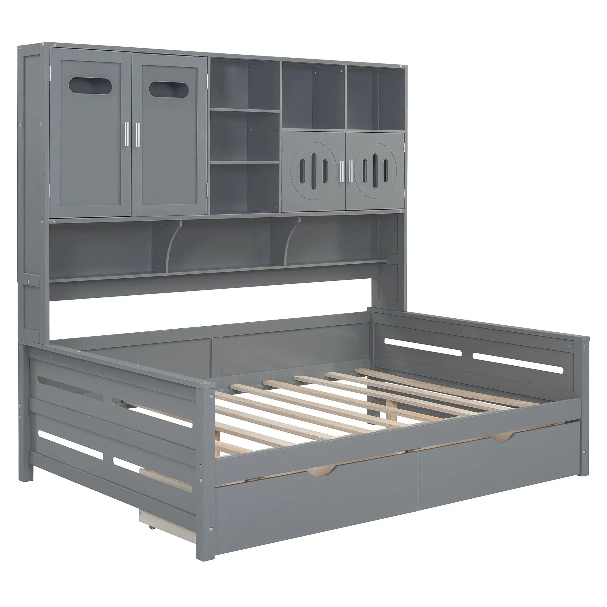 Daybed With All-In-One Cabinet And Shelf by HouseOfZazla