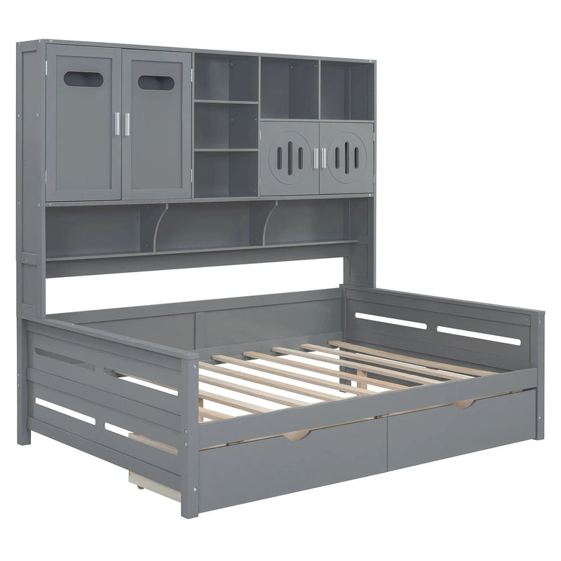 Daybed With All-In-One Cabinet And Shelf by HouseOfZazla