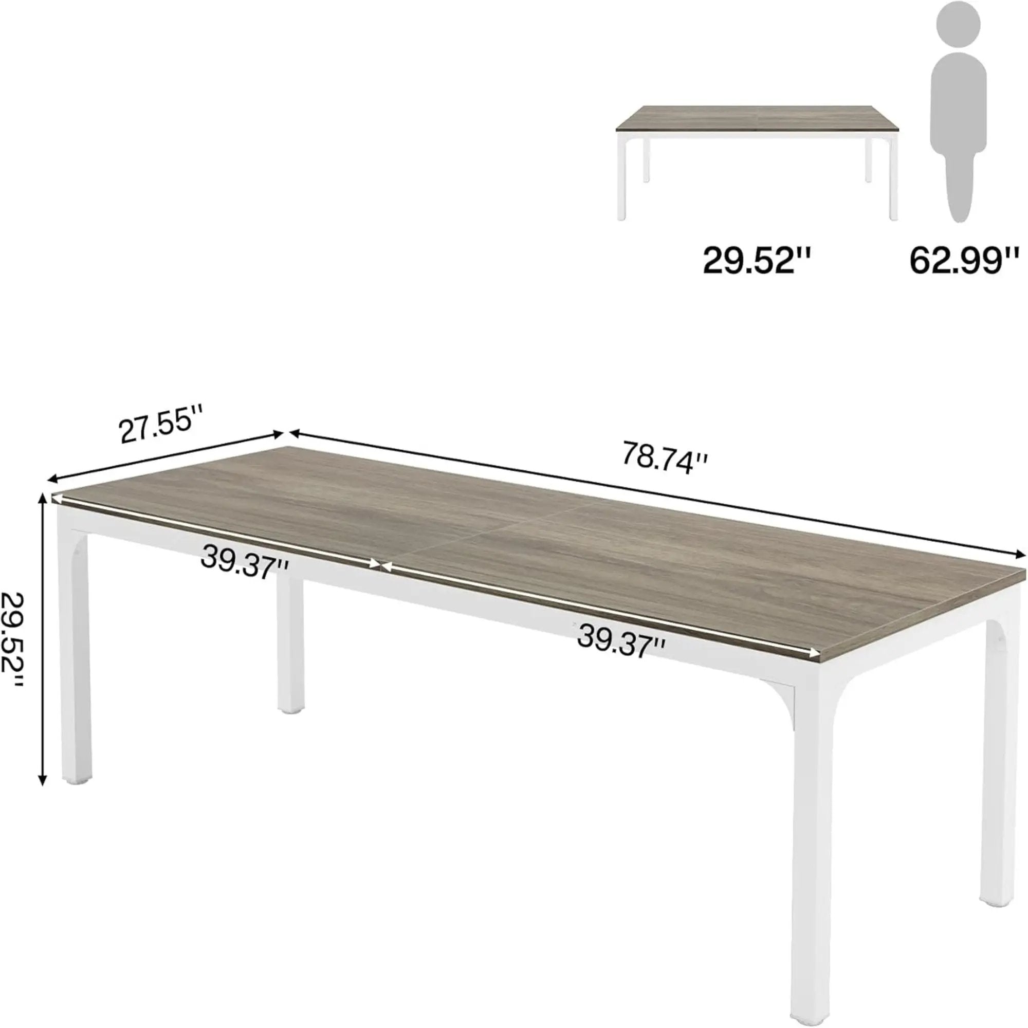 Extra Long 2 Person Computer Desk With Collaborative Workstation by HouseOfZazla