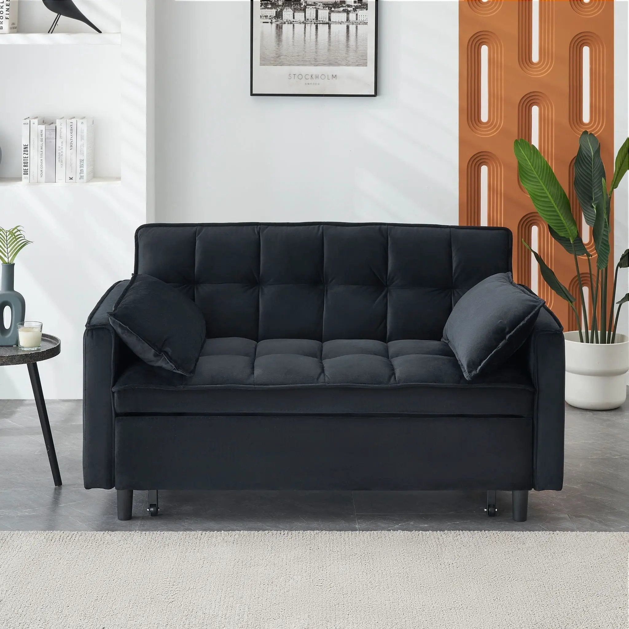 Sofa Bed With Pockets, 3 In 1 Convertible For Living Room by Unique Piece Furniture