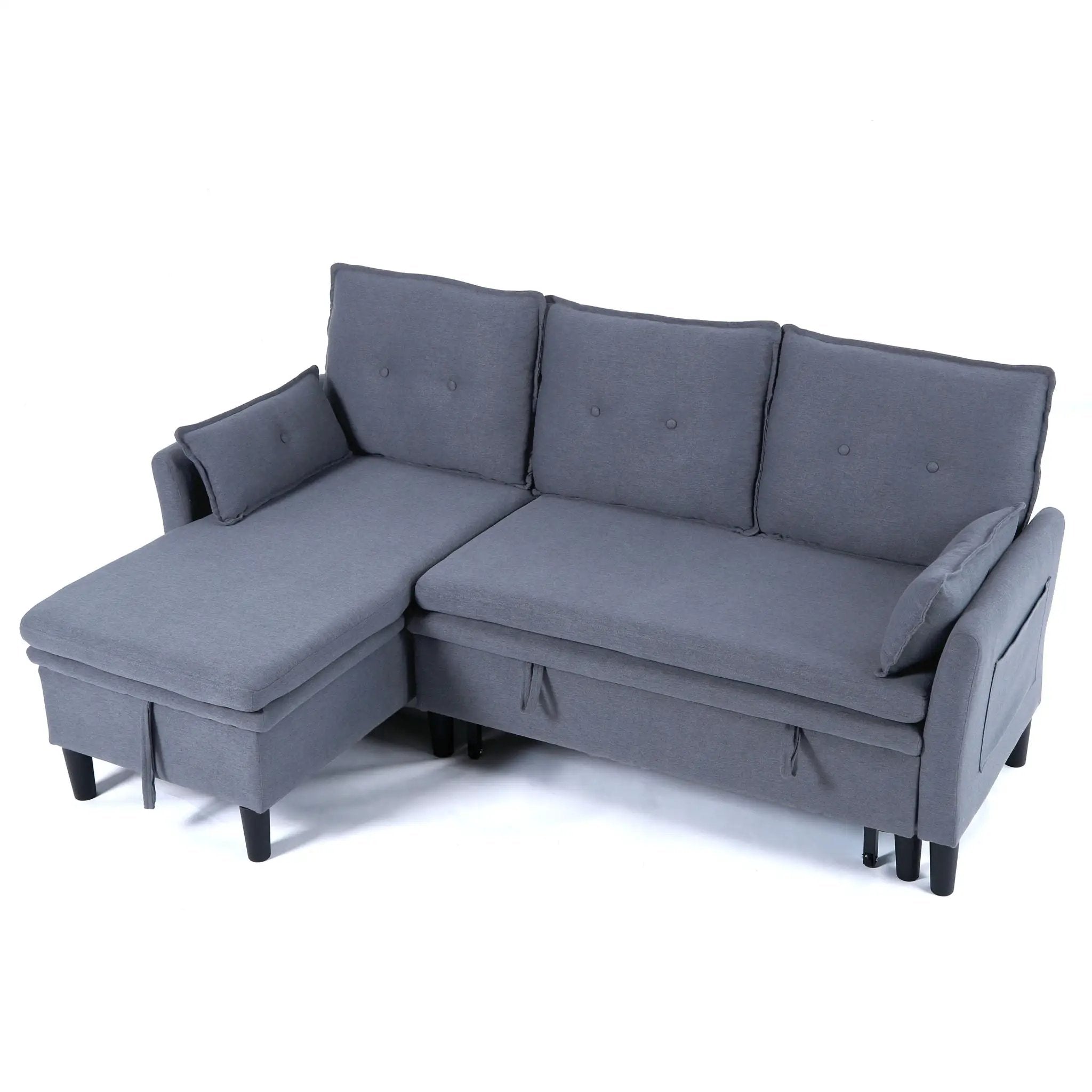 L-Shaped Reversible Chaise Sectional Sofa With Storage by Unique Piece Furniture