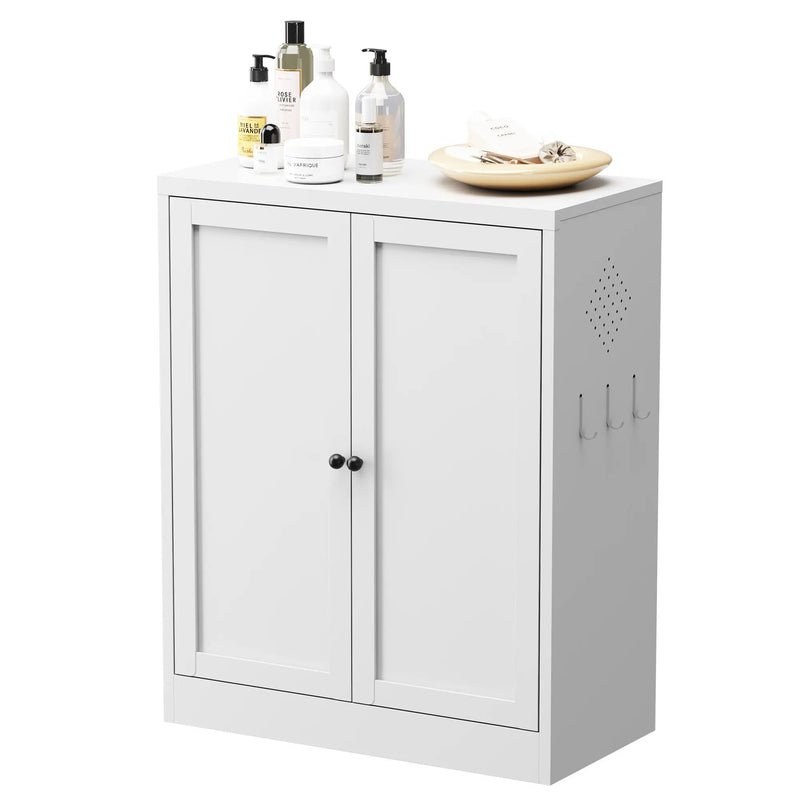 Pantry Cabinet With Adjustable Shelves Freestanding Kitchen Storage Organizer - White by Unique Piece Furniture