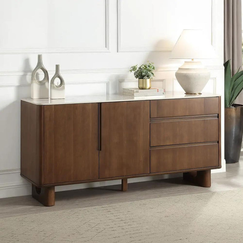 Harvey - Server With Ceramic Top - Walnut by Unique Piece Furniture