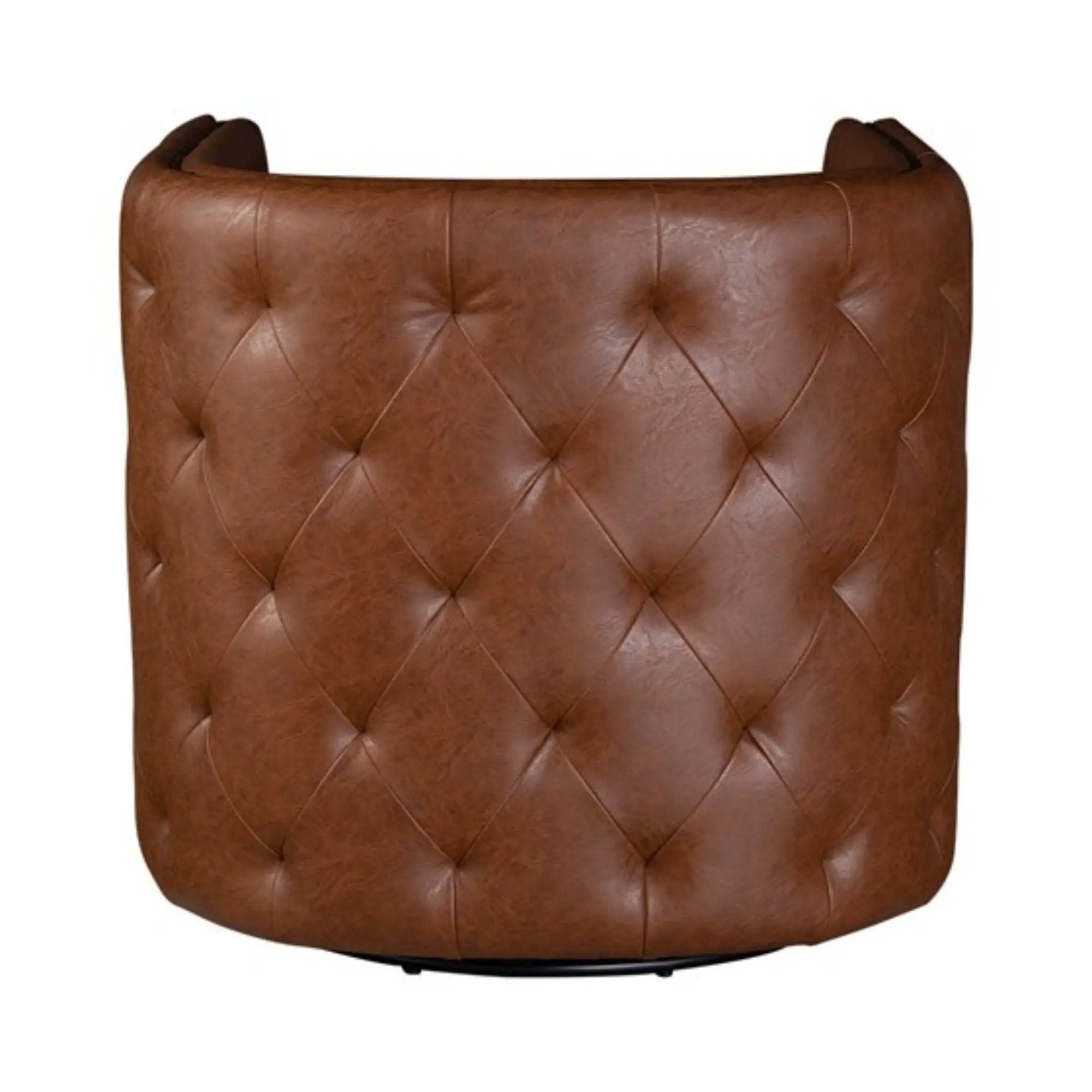 Swivel Chair With Tufted Barrel Design And Nailhead Accents by Unique Piece Furniture