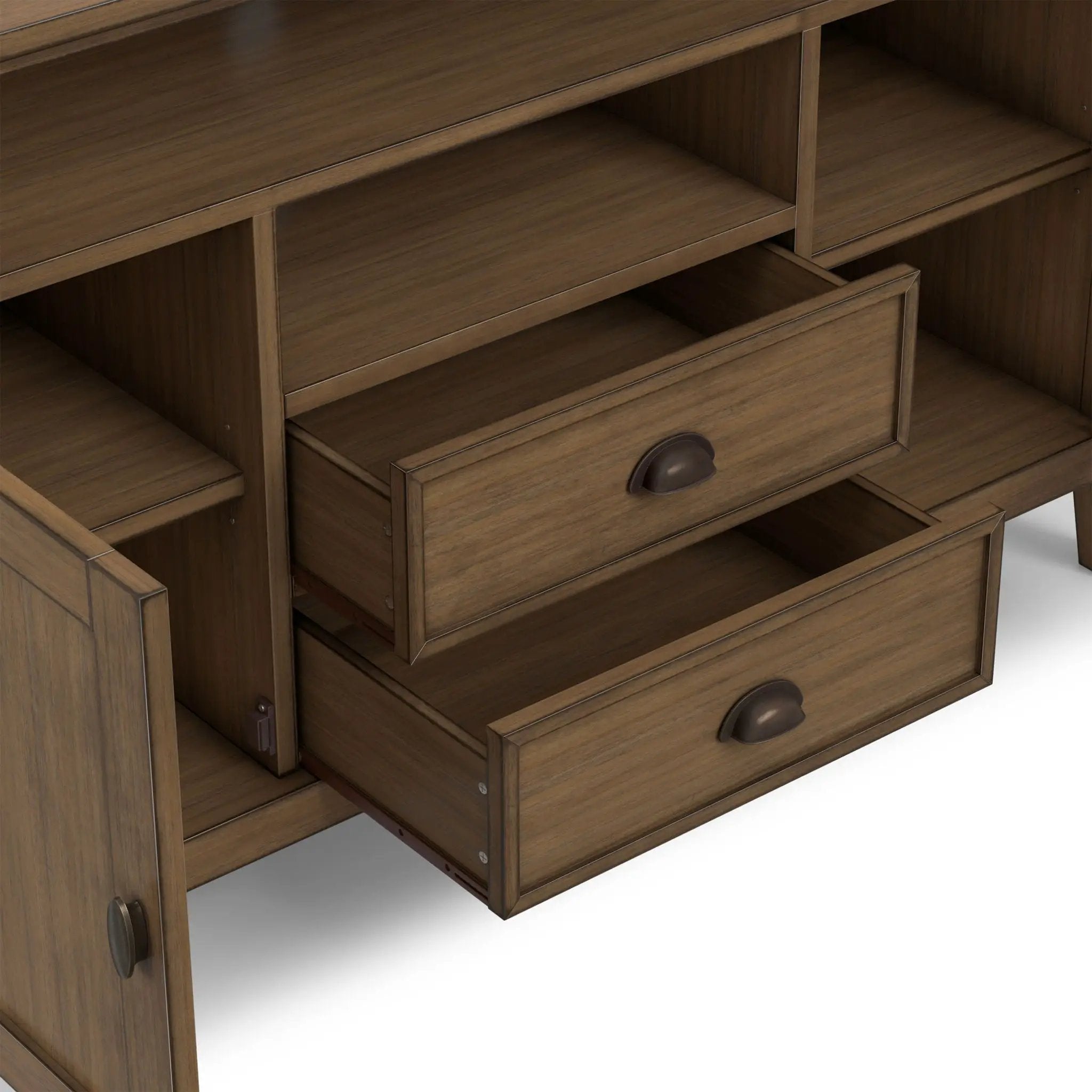Redmond - Tall TV Media Stand - Rustic Natural Aged Brown by Unique Piece Furniture